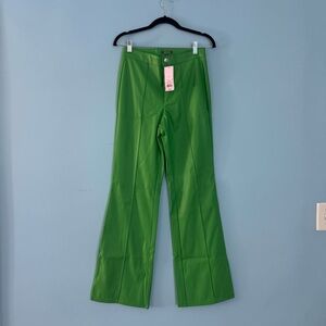 Vibrant Green Pleather Pants